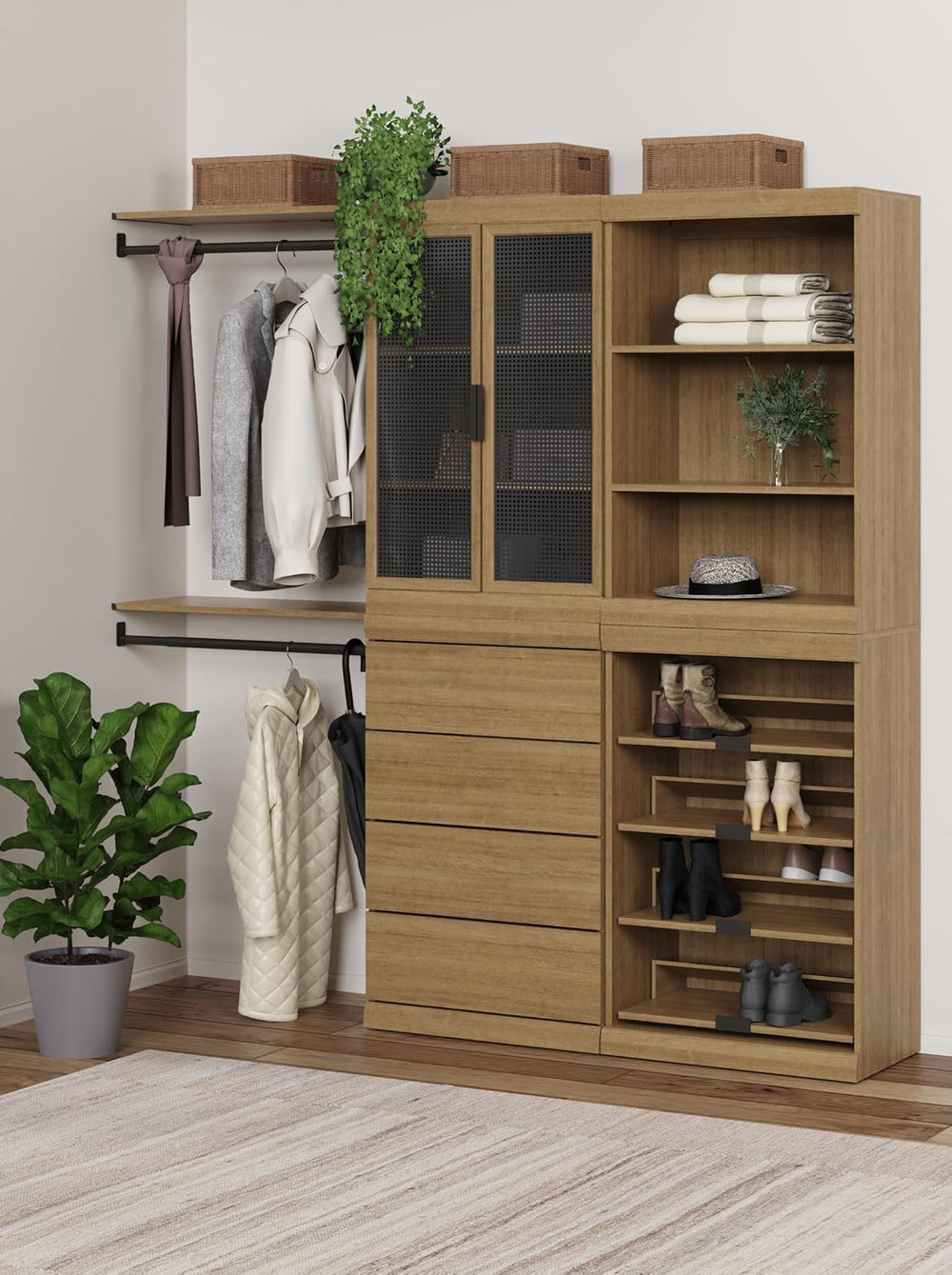 ClosetMaid Mosaics 3 Shelf & Door Storage Cabinet, Stackable, Customizabl...
