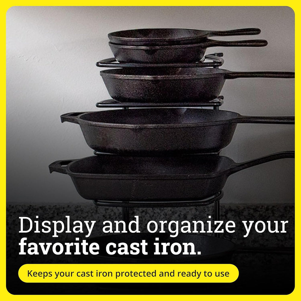 Lodge Cookware Organizer 5-Tier Storage Rack, Matte Black