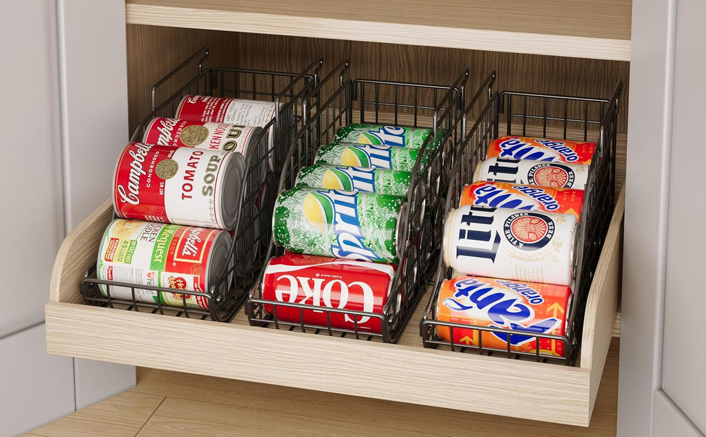 Sonyabecca 4-Pack Stackable Can Rack Organizer for Kitchen Pantry