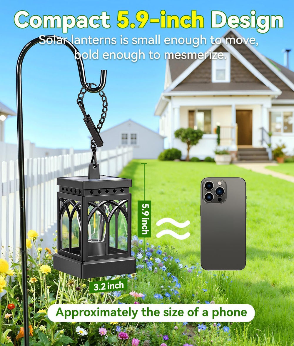 KOOPER 4 Pack Solar Lanterns Outdoor Waterproof, Brighter Hanging Solar Lante...