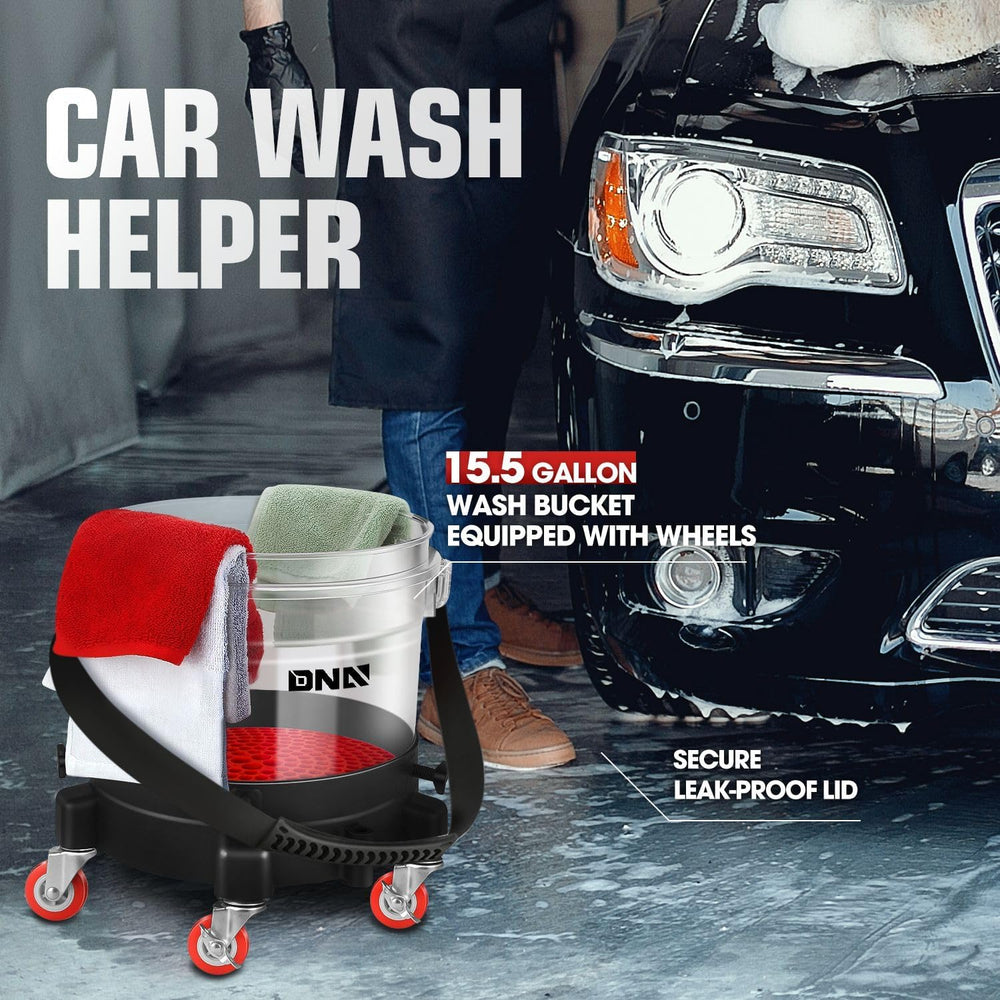DNA Motoring 5 Gallon Washing System Includes 15.5L Bucket, Filtration System...