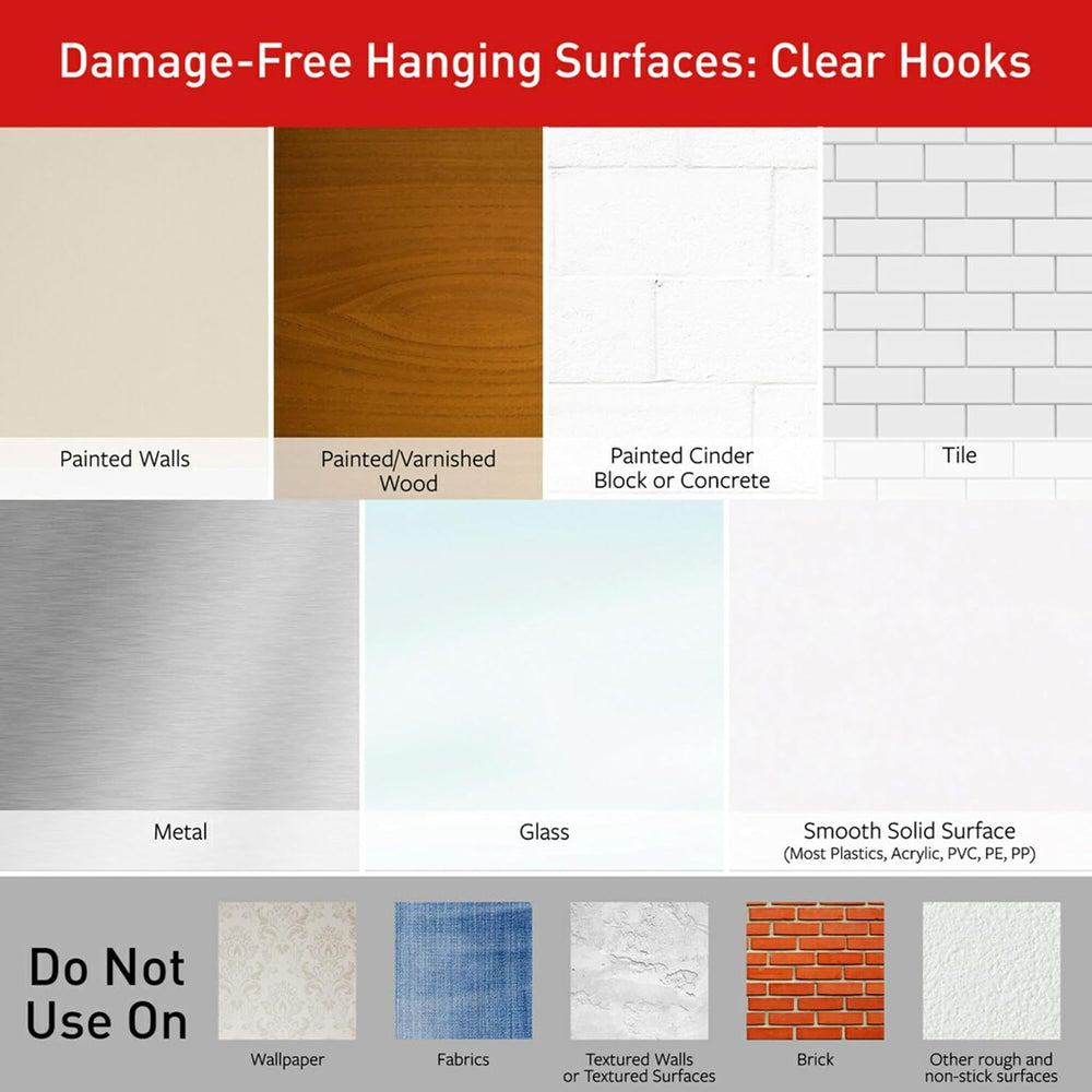 Command Clear Adhesive Hooks, Medium, 3 Pack, 30 Total, 2 lb