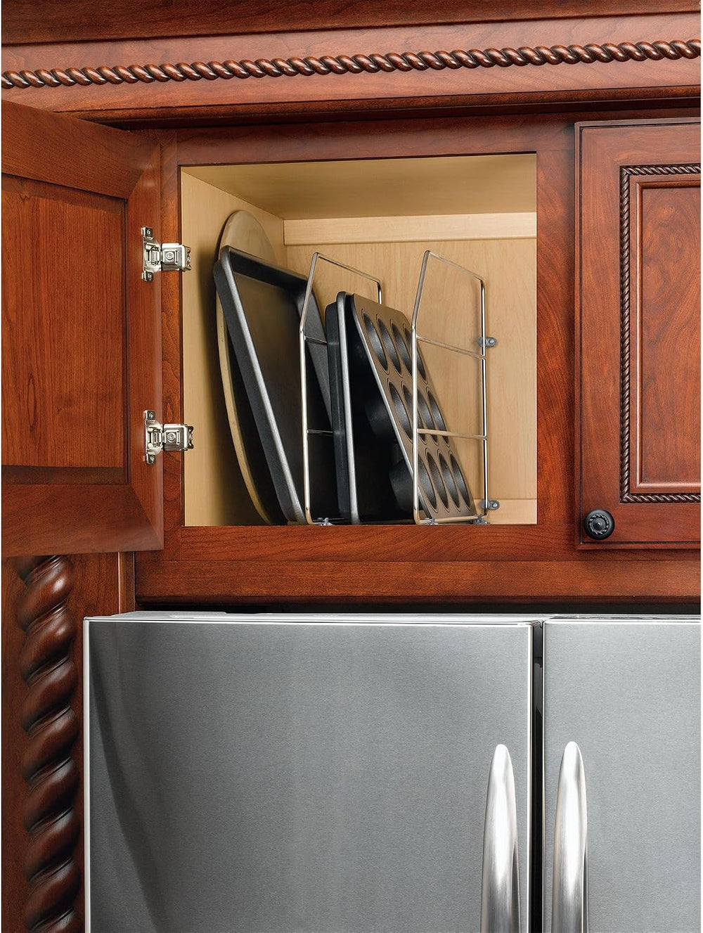 Rev-A-Shelf 12" Bakeware and Tray Divider for Wall/Base Cabinets, 2 Pack