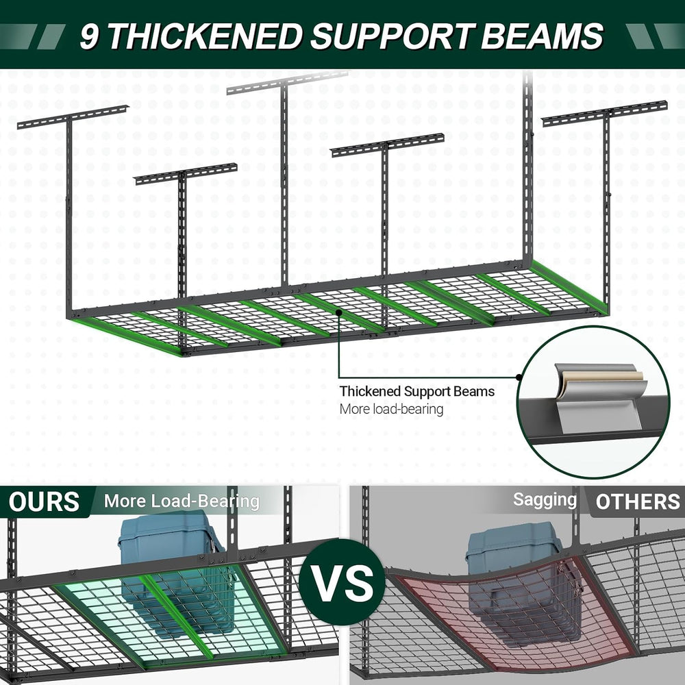 3x6 FT Overhead Garage Storage Rack,450LBS Weight Capacity