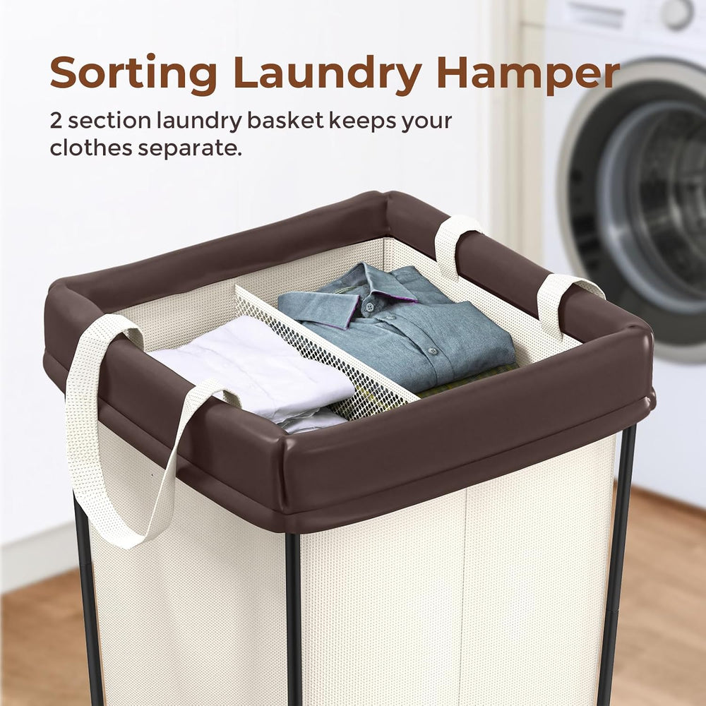 160L Rolling Laundry Basket with Wheels, Rolling Laundry Hamper with Wheels