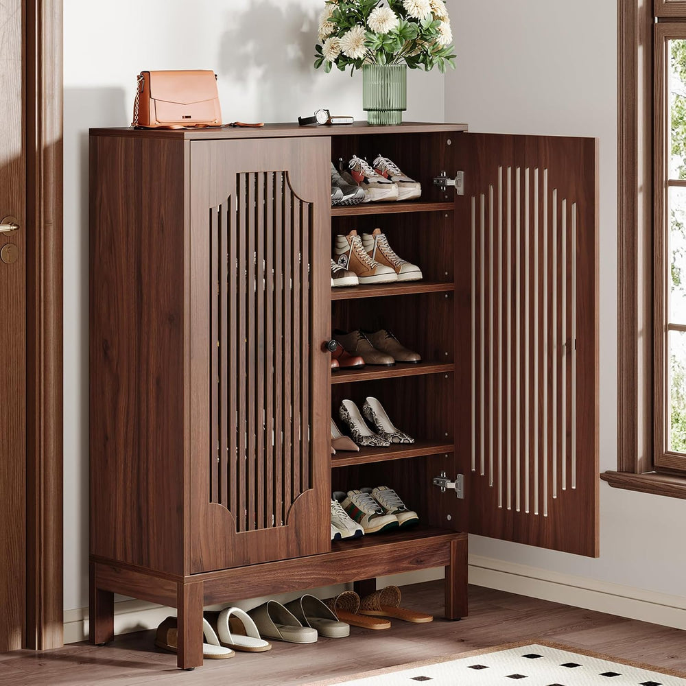 Tribesigns Shoe Cabinet with Doors, 5-Tier Shoe Storage Cabinet with Adjustab...