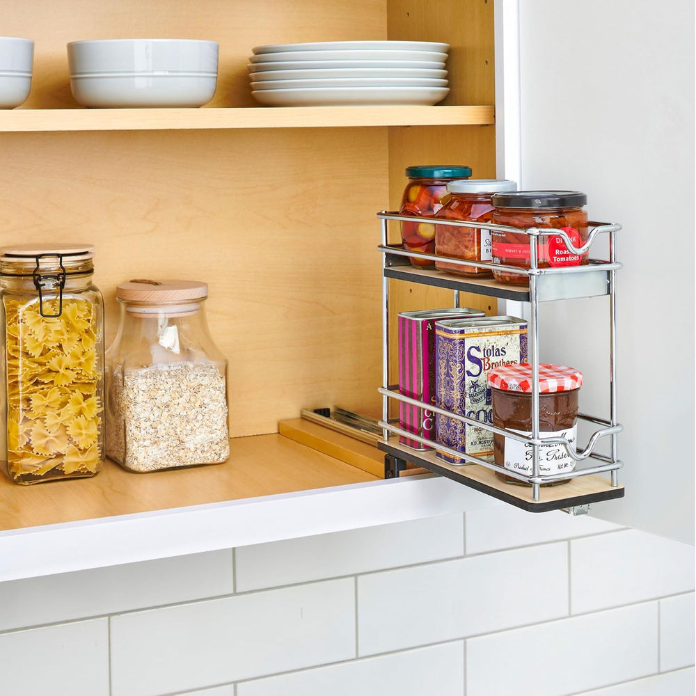 Rev-A-Shelf Narrow 5"W Pullout Upright Organizer for Cabinets