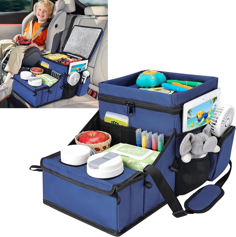 COOLBEBE Car Seat Organizer, Backseat Car Organizer, Navy Blue