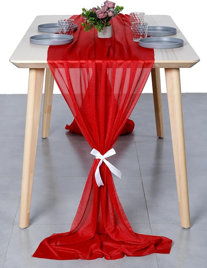 MDS Halloween Chiffon Table Runner - 5 Pack, 29 x 120 Inches, 10ft Each - She...