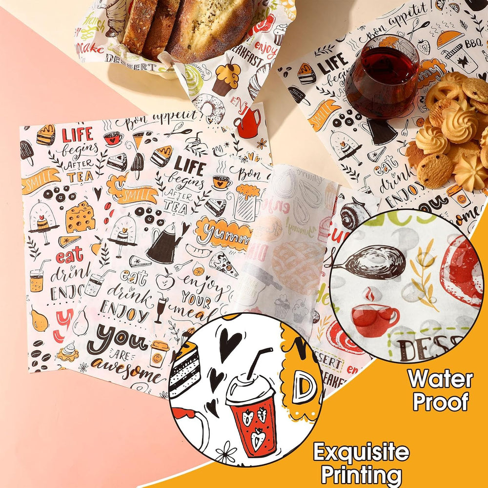 Fumete 600 Pcs Deli Wax Paper Sheets, Grease Proof Sandwich Wrap