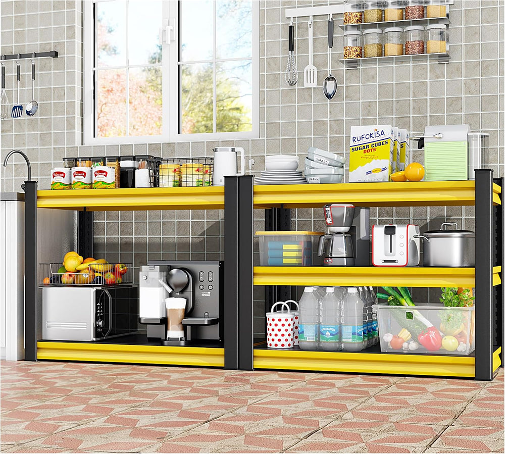 48" W Garage Shelving Heavy Duty, 1650LBS Loads Adjustable Garage Storag...