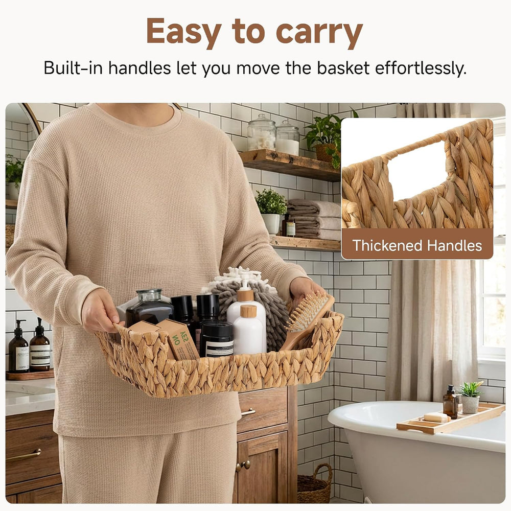 StorageWorks Pantry Baskets for Organizing, Large Wicker Baskets, 2 Pack