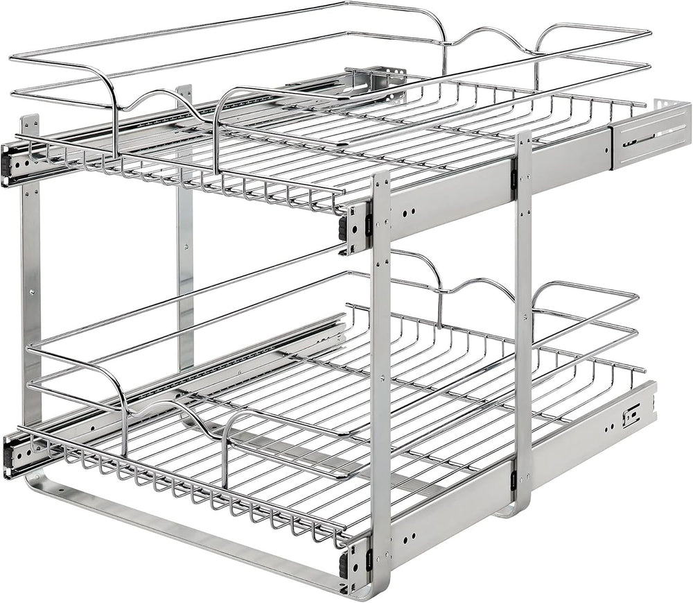 Rev-A-Shelf Pullout Organizer for Cabinets, Min Opening Width 17.5"