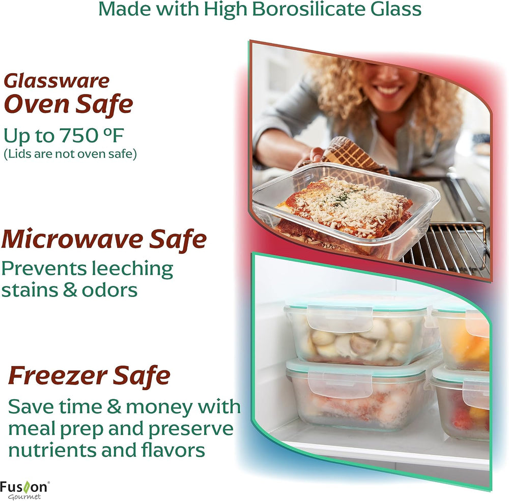 Family Pack - Glass Storage Containers - Airtight 5 Pack