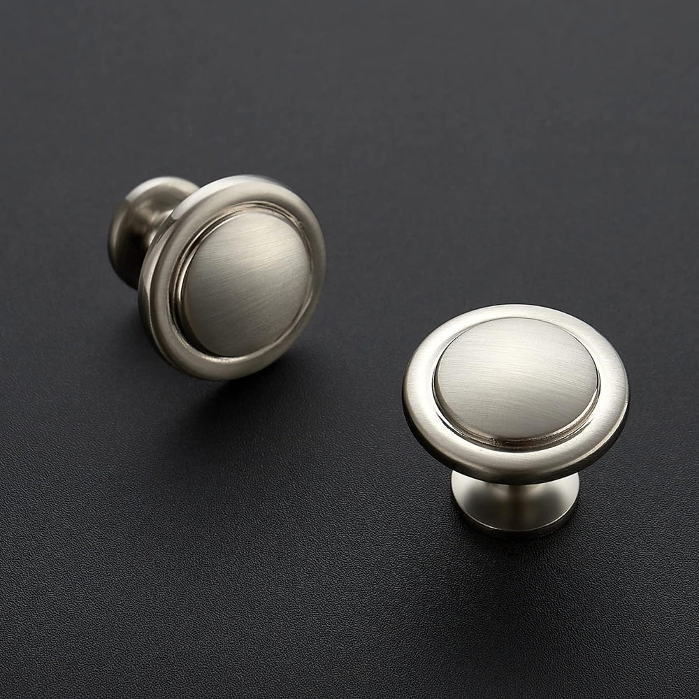 Ravinte Brushed Nickel Cabinet Knobs Zinc Drawer Knobs, 1-1/4 Inch, 30 Pack