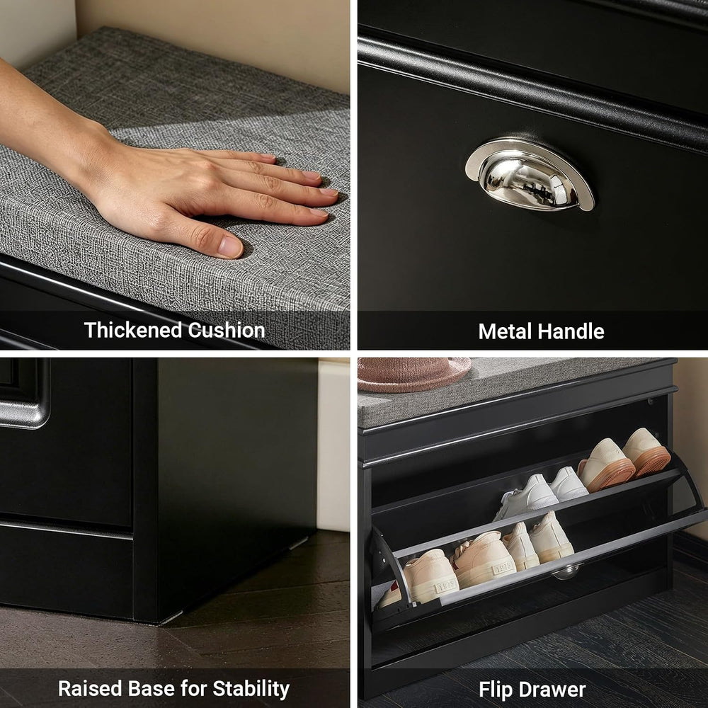 Haotian Shoe Storage Bench with Cushion