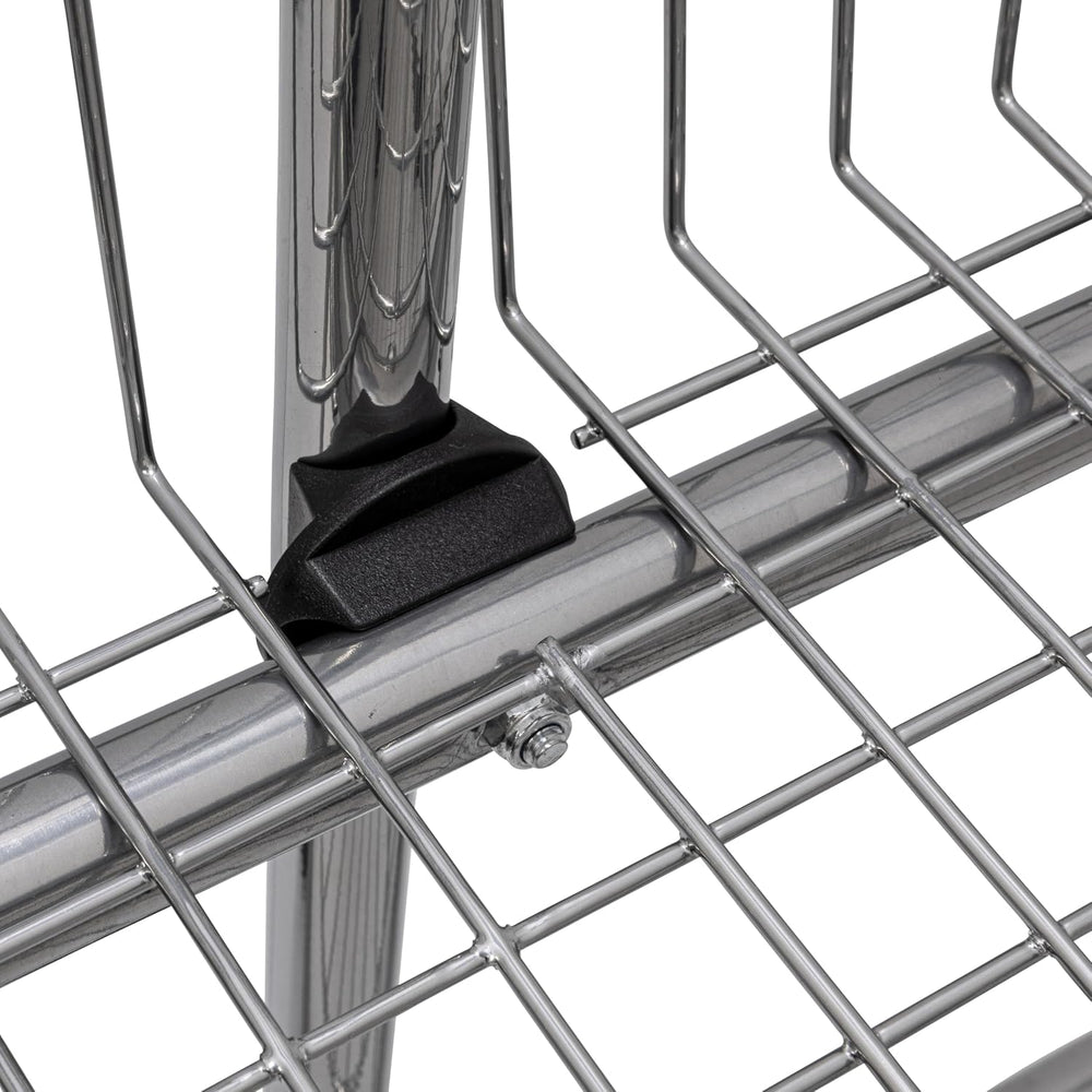 Household Essentials 6028-1 Rolling Laundry Cart with Hanging Bar - Chrome Fi...