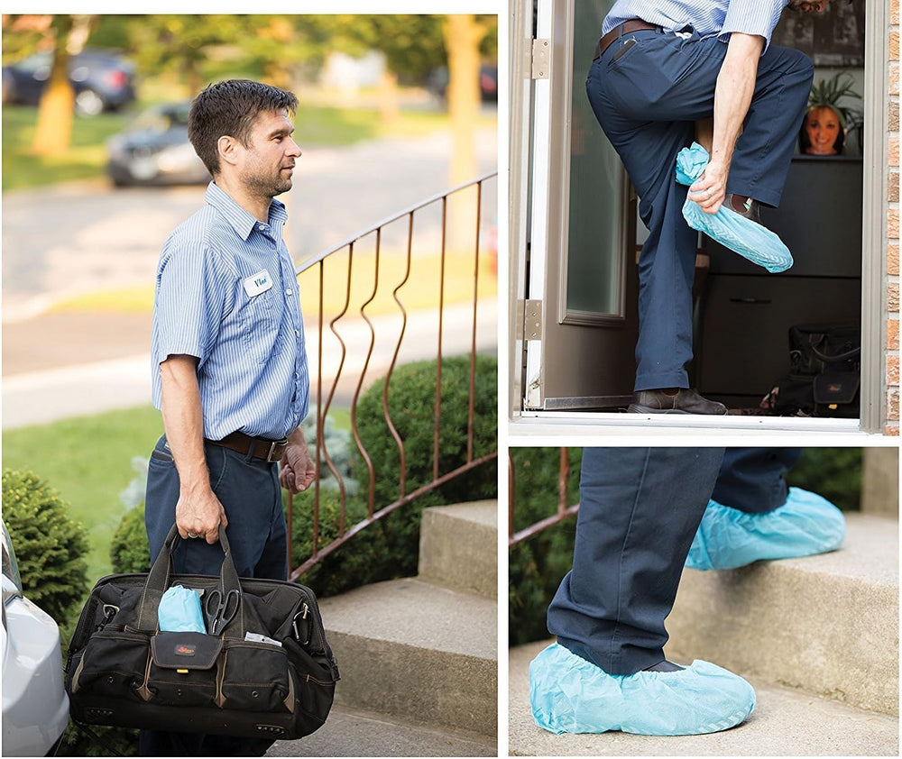 G & F Products Disposable Shoe Covers, Slip-Resistant Booties, Heavy-Duty...