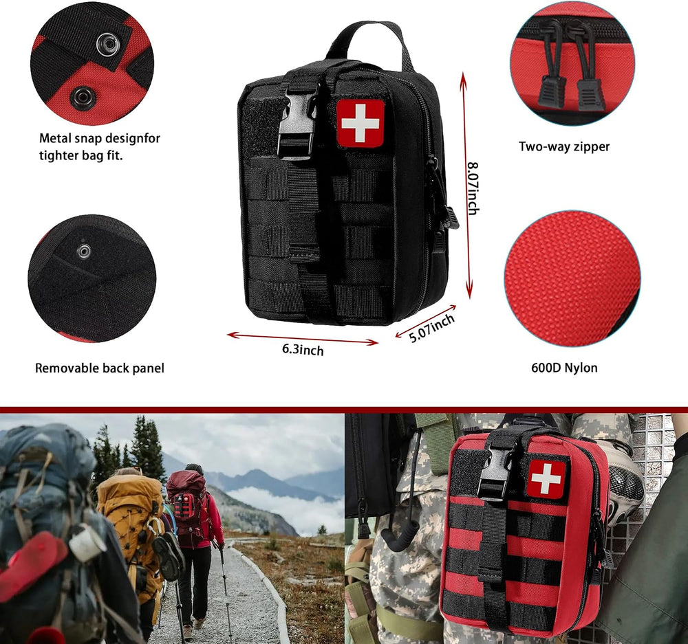 Universal IFAK Trauma First Aid Kit Molle Pouches Emergency Survival Kit Suit...