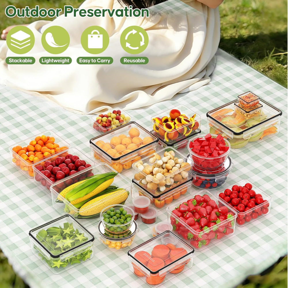 62 PCS Large Food Storage Containers with Lids (31 Lids & 31 Containers)