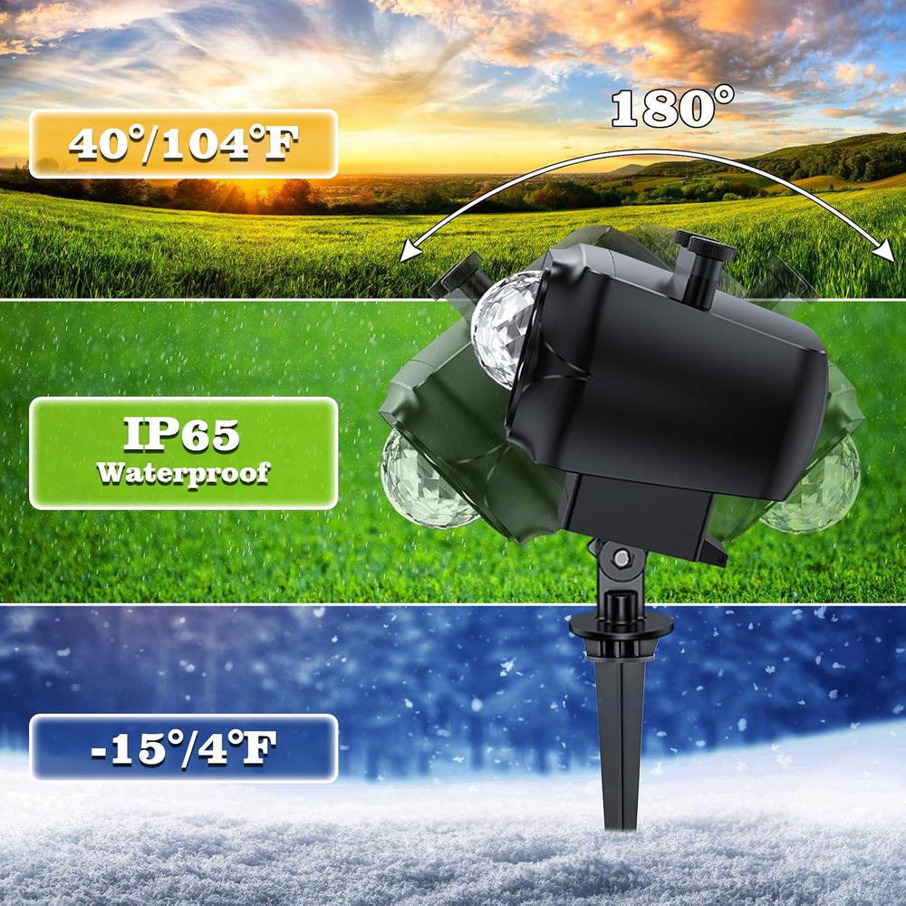 Brighter Halloween Christmas Outdoor Projector Lights with 14 HD (3D Ocean Wa...