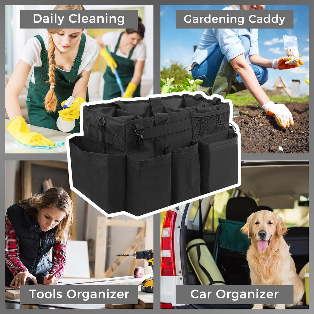 SCAVATA Wearable Cleaning Caddy Organizer with Handle & Shoulder Straps f...
