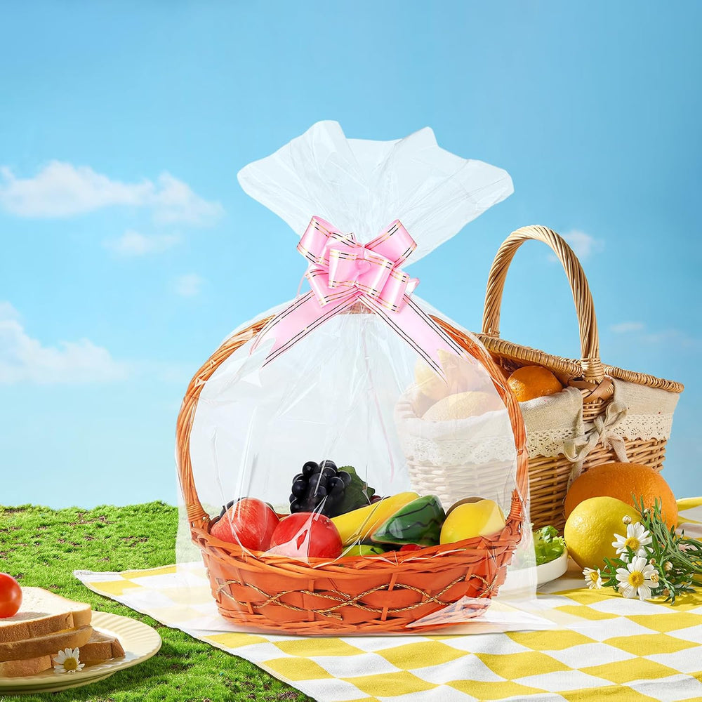 UltraOutlet 150 Packs Large Cellophane Wrap 24 x 30 Clear Cellophane Gift Bas...