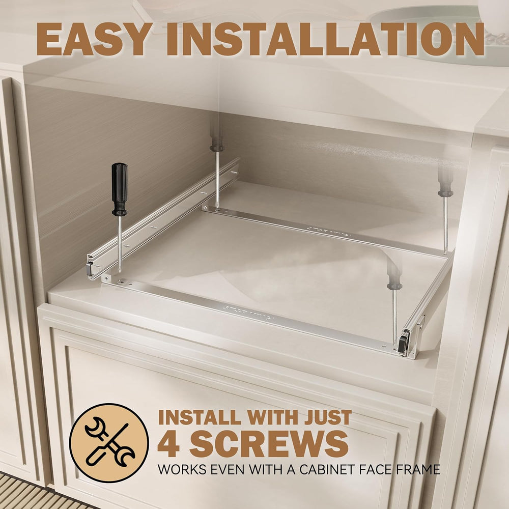 21"W x 21"D 2 Tier Pull Out Drawers for Cabinets, Farmeless&Farme