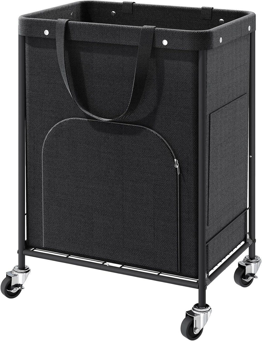170L Large Laundry Basket with Wheels, Rolling Laundry Hamper Easy Access Clo...
