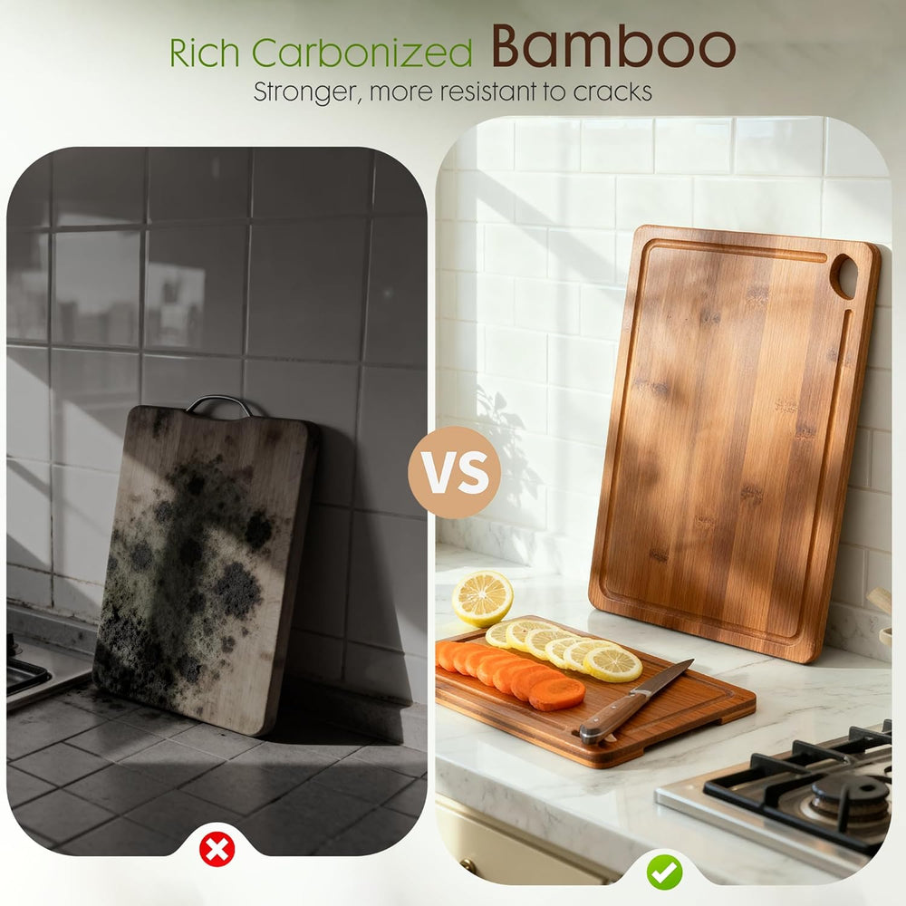 Astercook Bamboo Cutting Boards for Kitchen