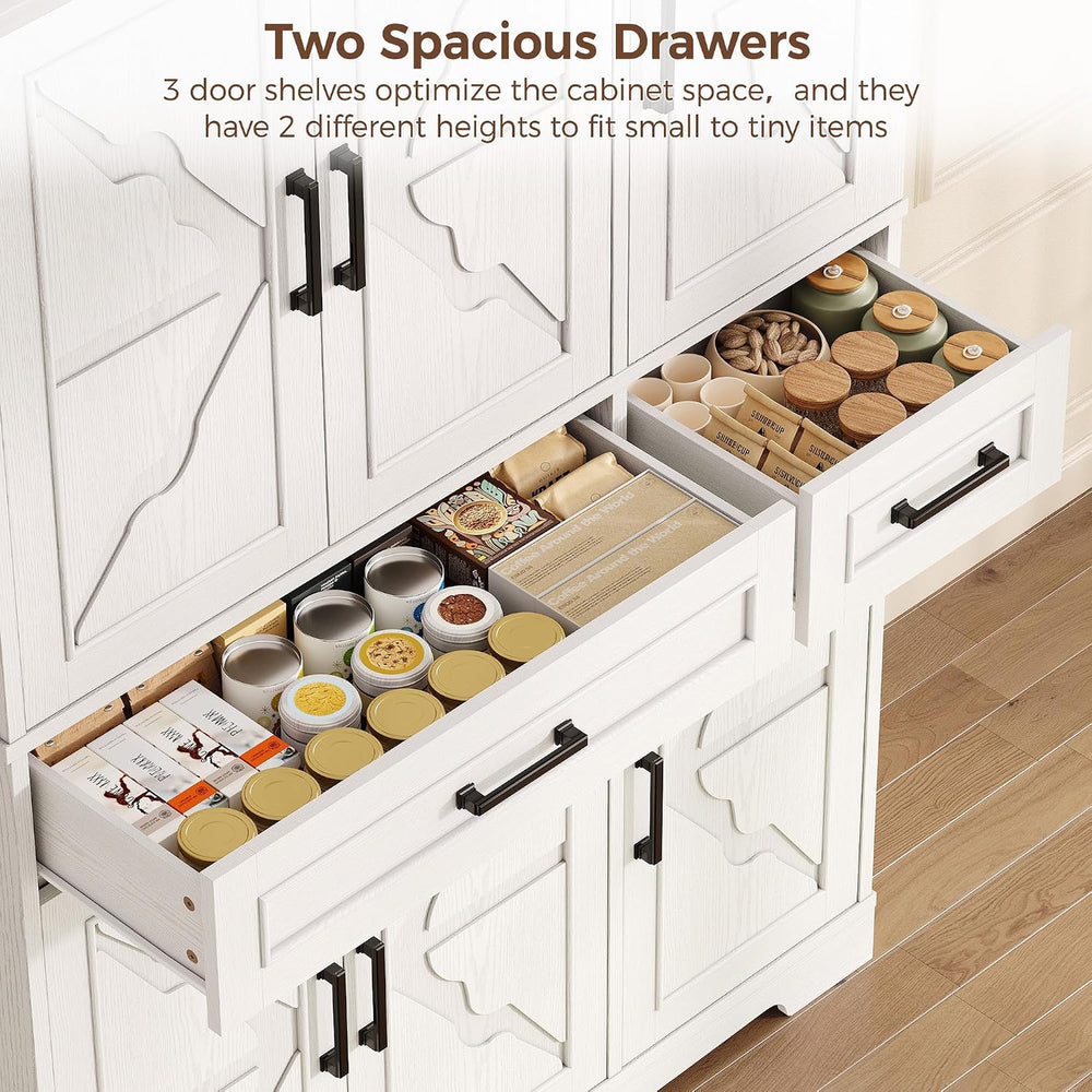 IRONCK 71" Kitchen Pantry Cabinet with Doors & Adjustable Shelves, W...