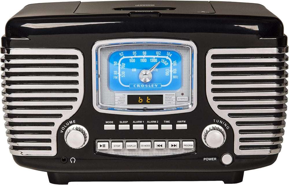 Crosley CR612B-BK Corsair Radio CD Player, Black