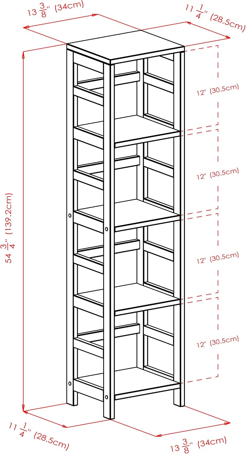 Winsome Leo Beech Wood 4-Tier Shelf, Espresso92514