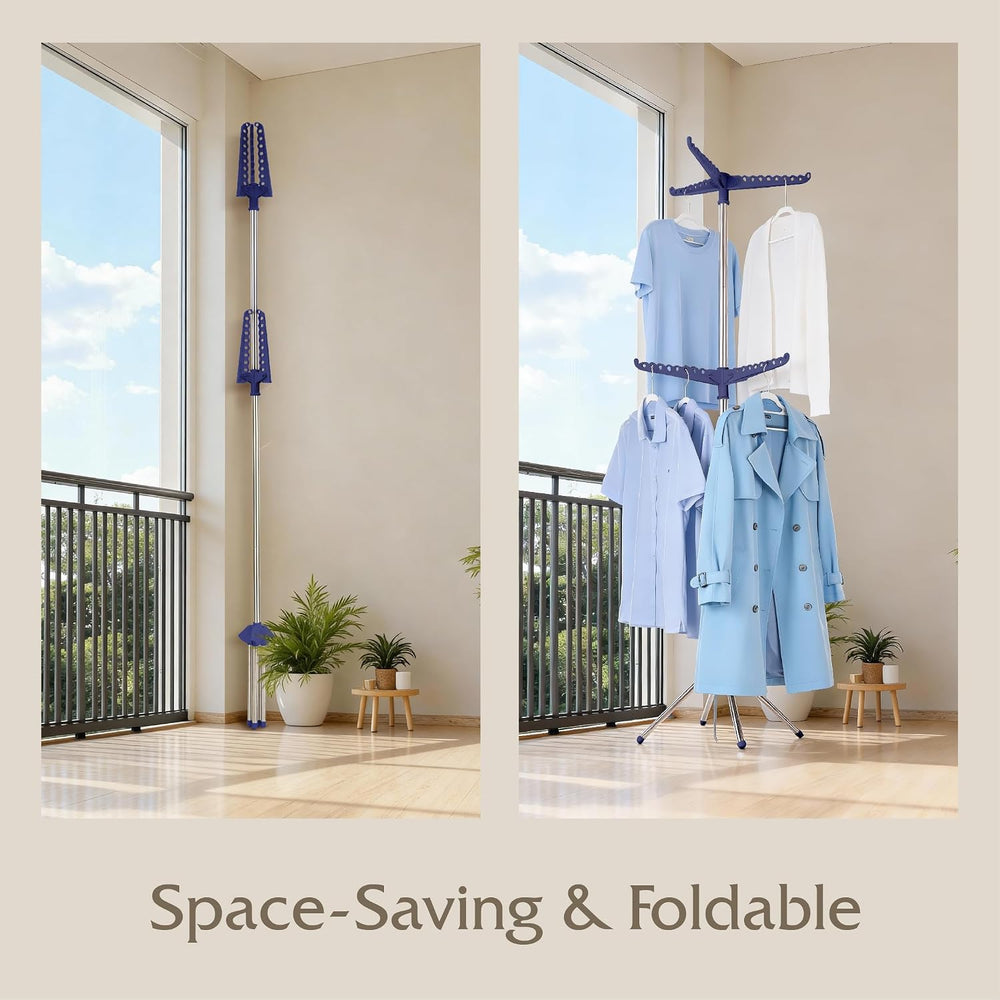 Beaudaily Clothes Drying Rack, Foldable 74.8-Inch Laundry Drying Rack, Indoor...