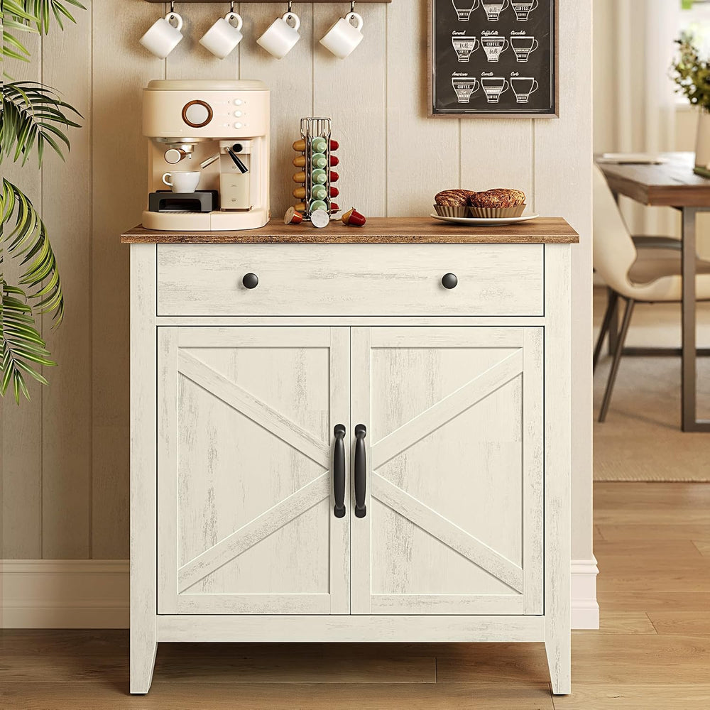 VASAGLE Buffet Cabinet, Coffee Bar with a Drawer, Adjustable Shelf
