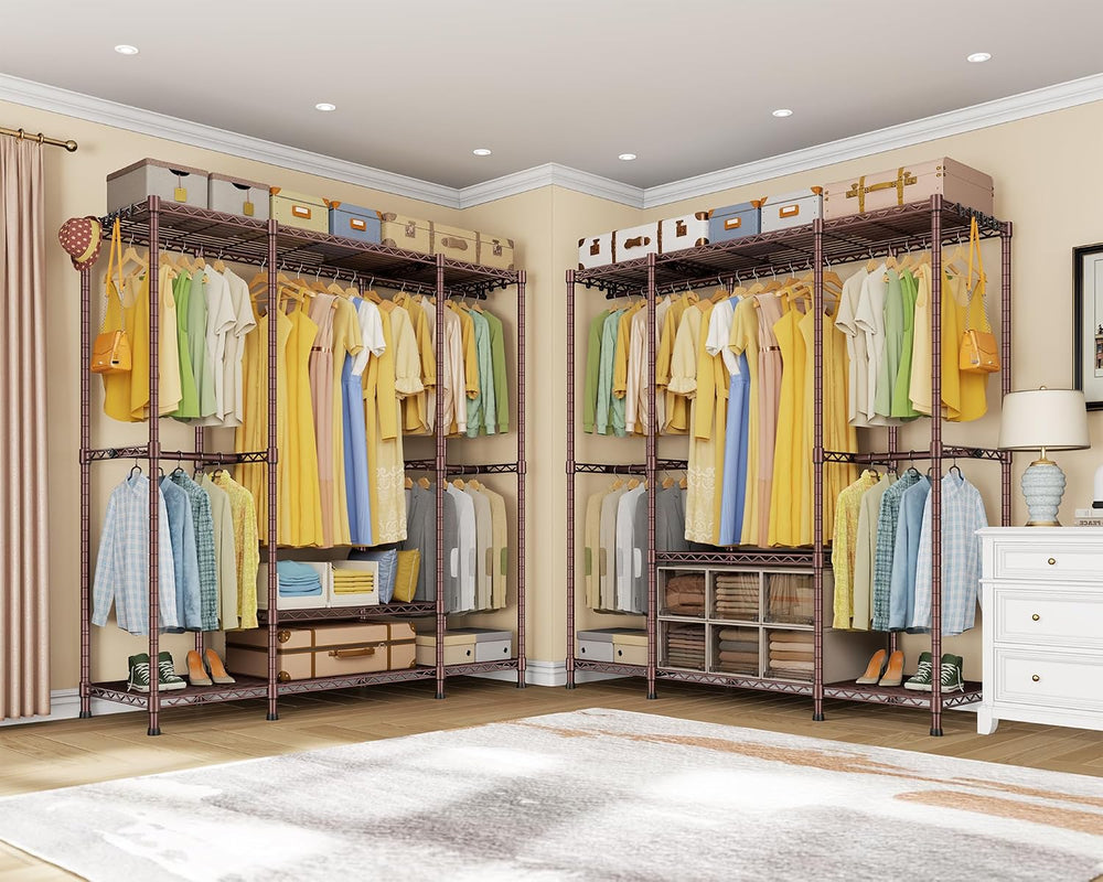 E3 Heavy Duty Garment Rack 4-Tier Freestanding Closet Organizer System