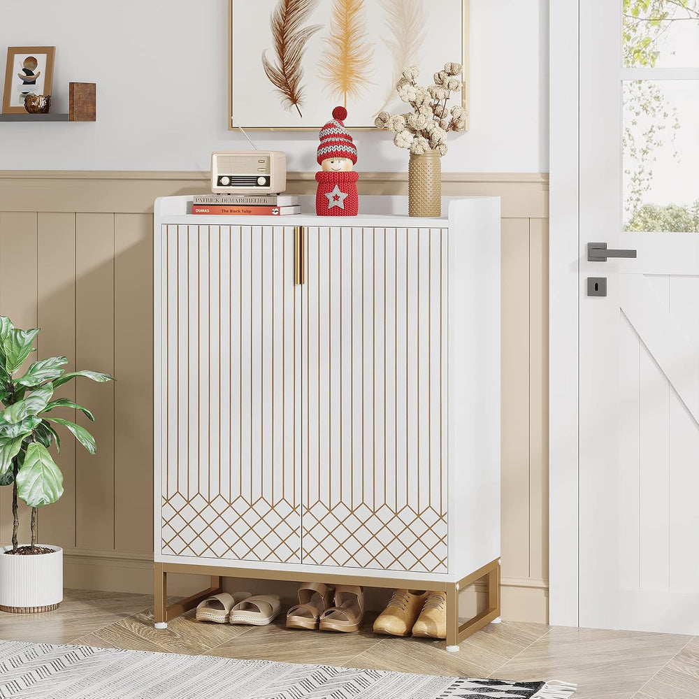 Tribesigns Shoe Cabinet with Doors, 5 Tiers Shoe Storage Cabinet for Entryway...