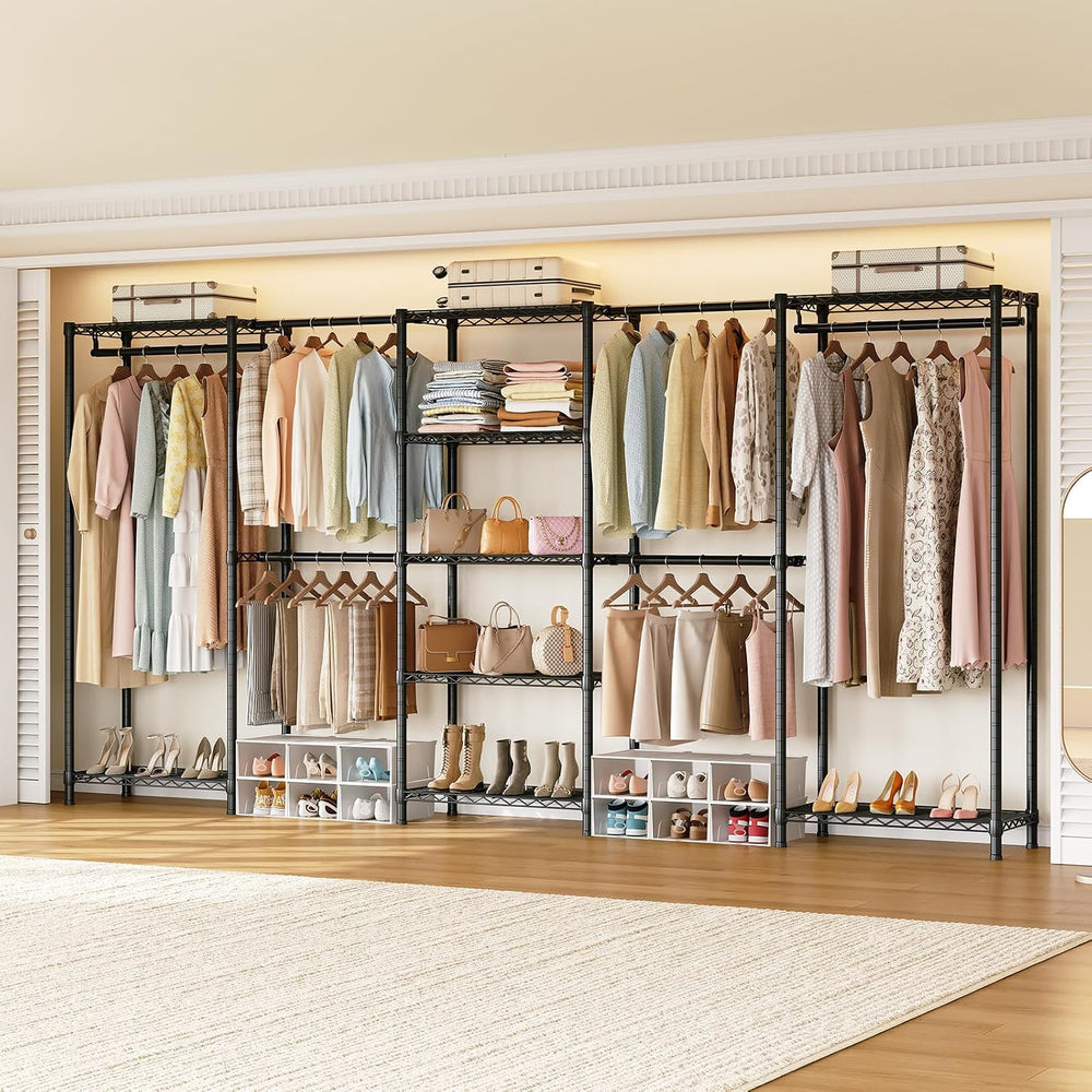 ONBRILL E5 Expandable Heavy Duty Large Freestanding Closet Organizer System