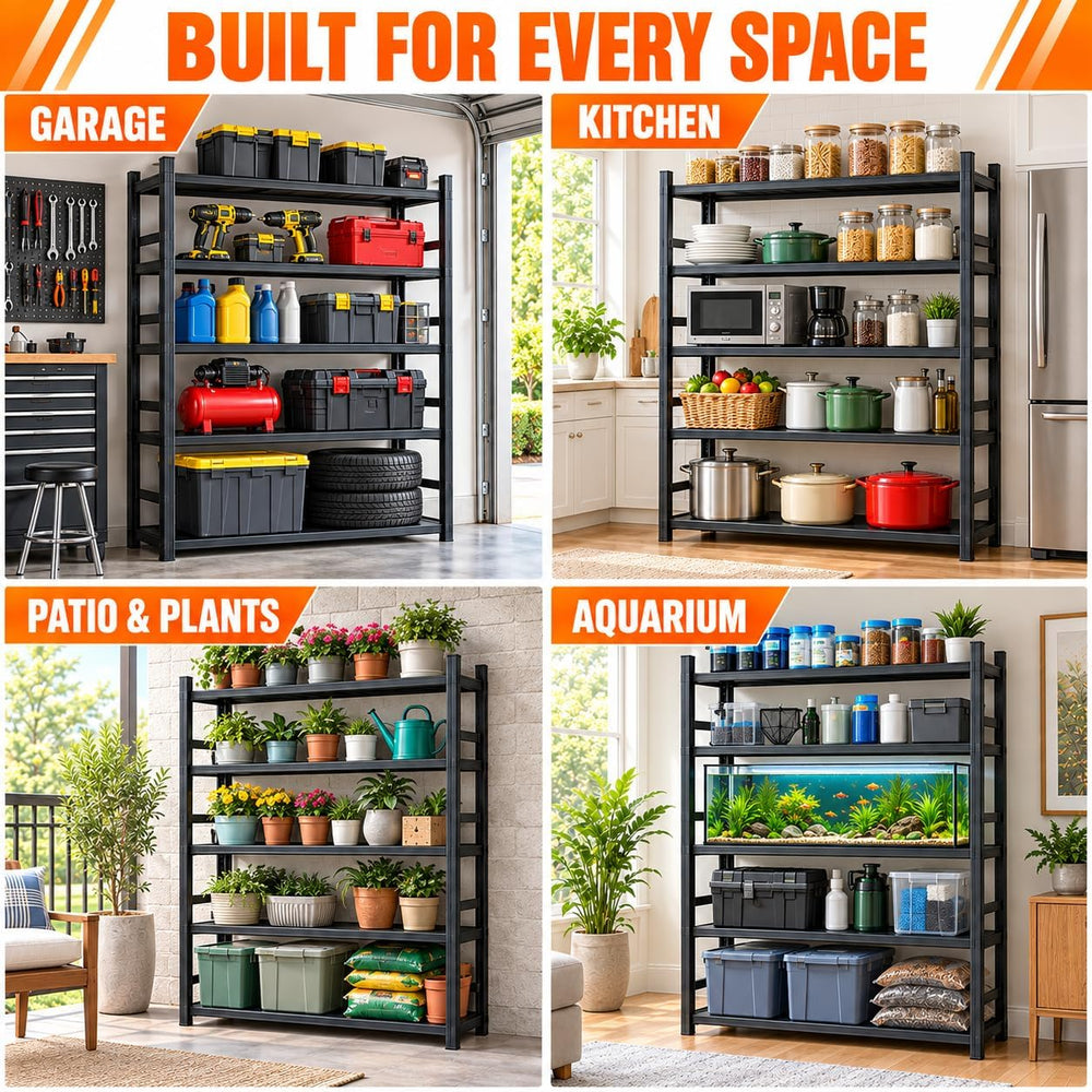 Garage Shelving Heavy Duty 73"H x 48"W x 24"D Storage Shelves ...