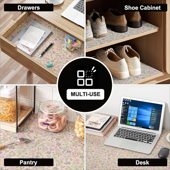 INNOLITES Non-Slip Shelf Liner – Cabinet & Drawer Liner Non-Adhesive –