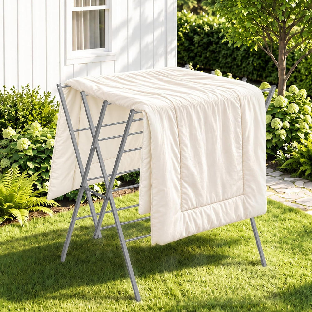 STORAGE MANIAC Foldable Clothes Drying Rack Clothing for Indoor & Outdoor