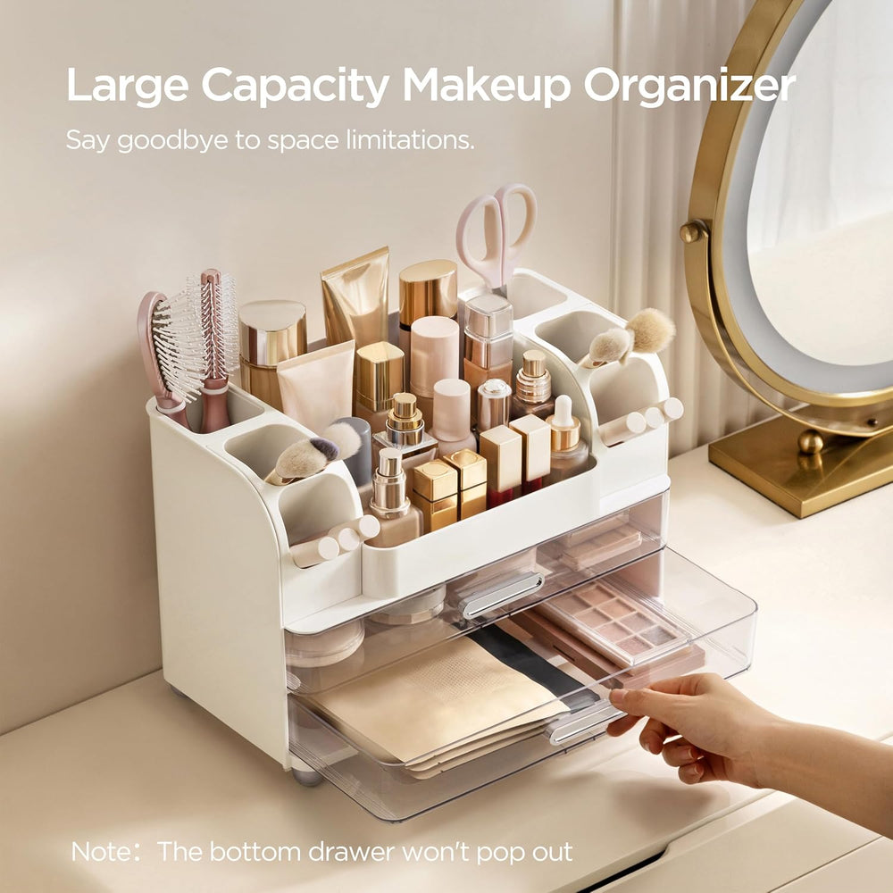 HBlife Makeup Organizer for Vanity with Brush Holder, Large Bathroom Countert...