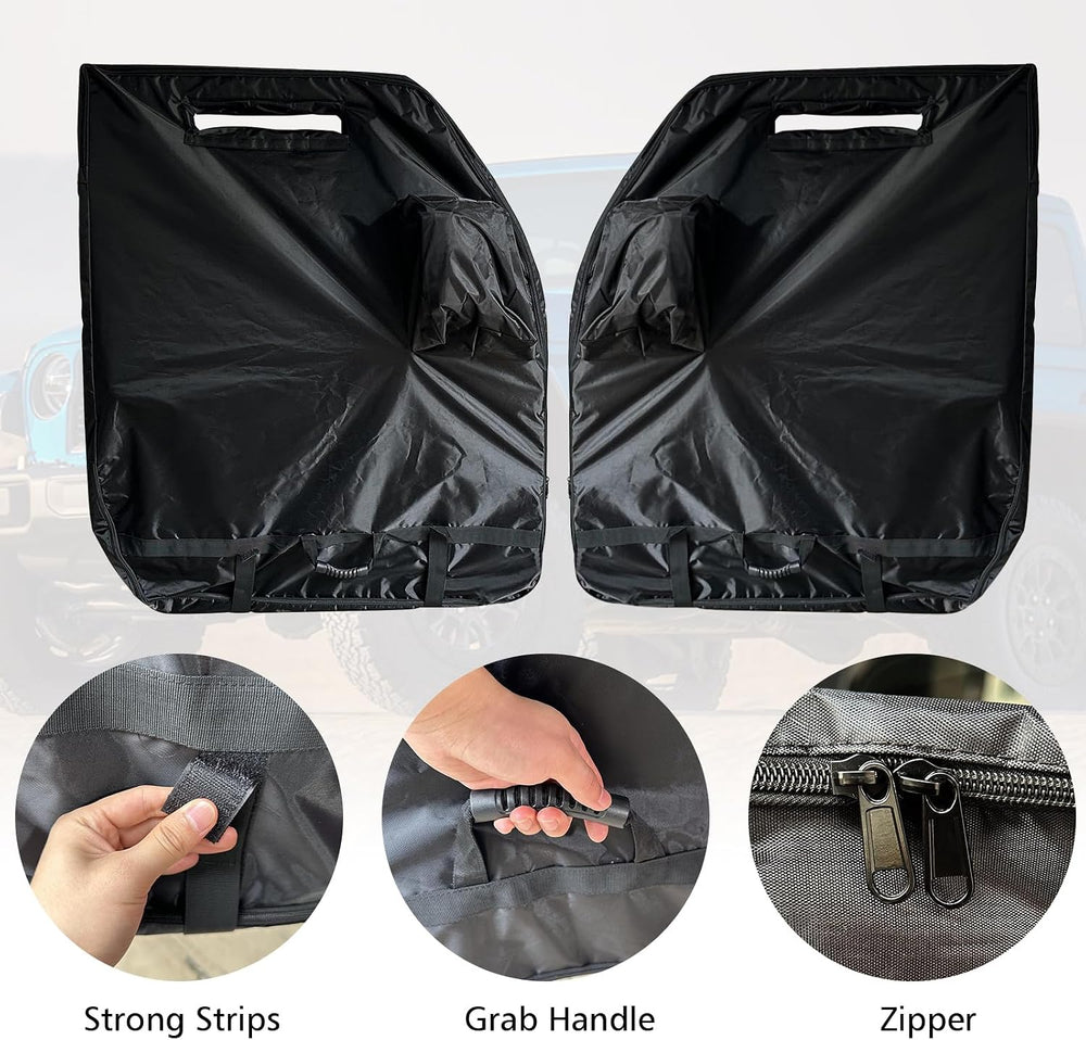 SUNPIE Hard Door Storage Bags for 1976-2024 Jeep Wrangler & Gladiator