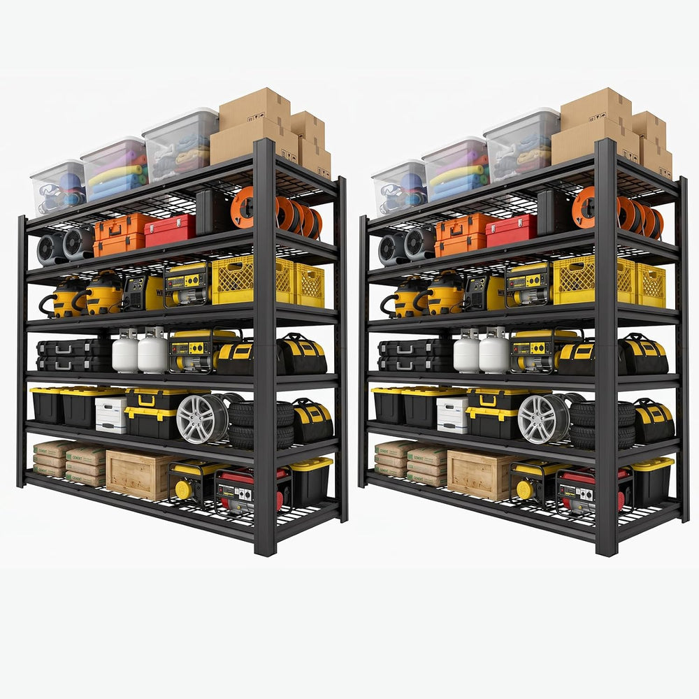 Metal Storage Shelving Unit, 6-Tier Adjustable Heavy Duty Garage Shelves