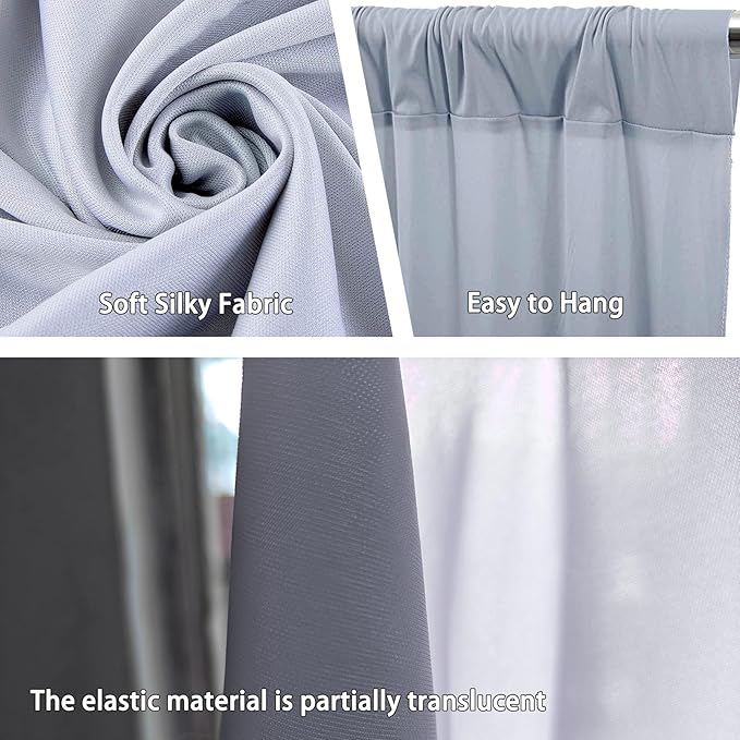 10 x 7 Feet Purple Gray Backdrop Curtain for Partie, Background Curtains for ...