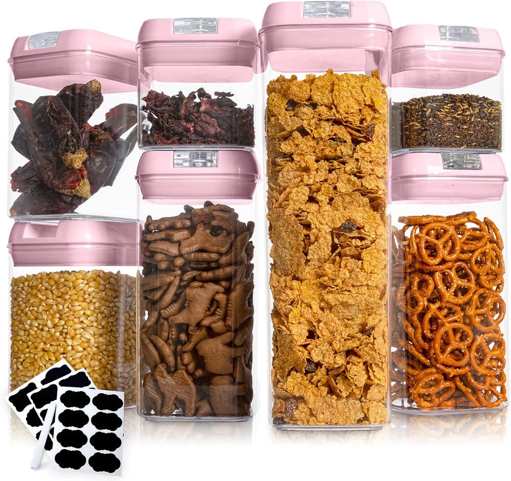 Cheer Collection Stackable Airtight Food Storage Containers - BPA Free Plasti...