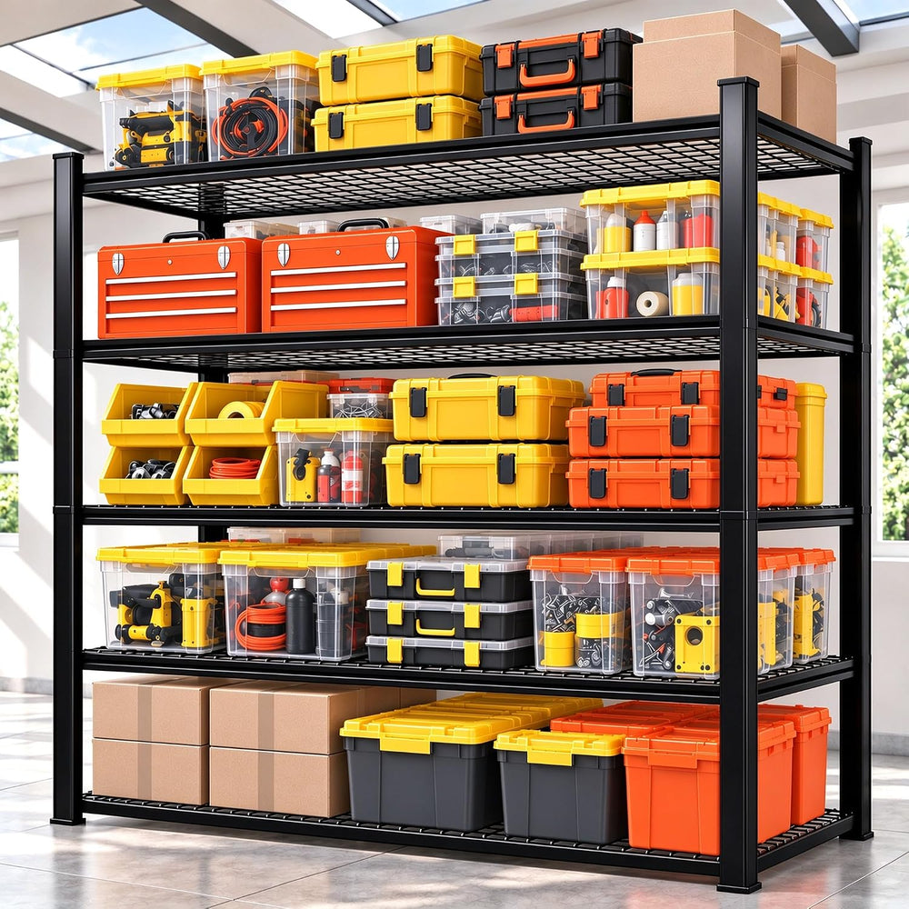 Garage Shelving 72"H x 48"W x 24"D Heavy Duty Storage Shelves ...