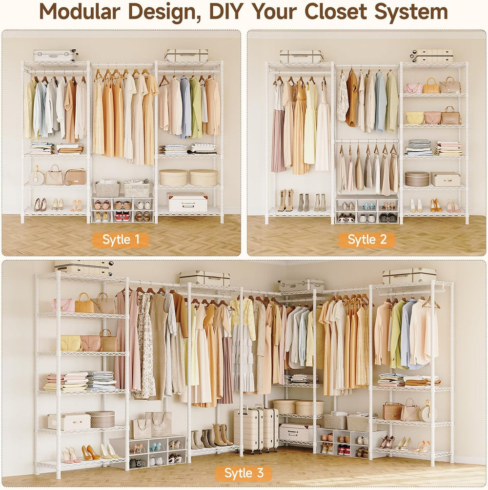 ONBRILL E3 Expandable Freestanding Closet Organizer System, Portable Closet