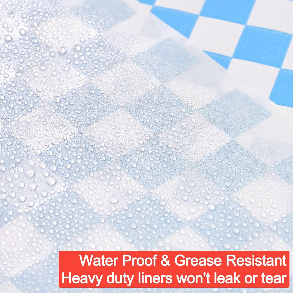 960 Pieces Wax Paper Sheets for Food, 12 x 12 inches Checkered Sandwich Wrapp...