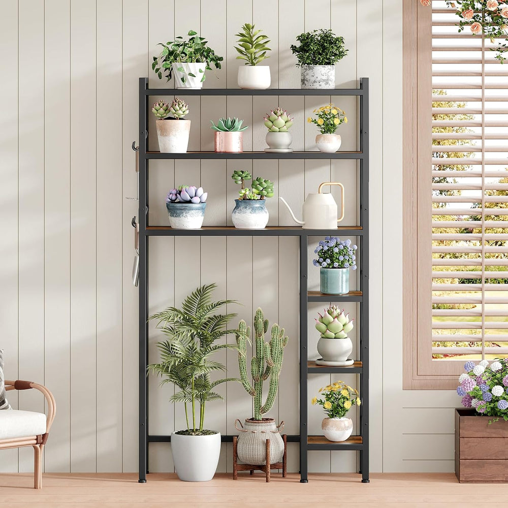 Over The Toilet Storage with Side Rack, 6-Tier Bathroom Organizer Shelf